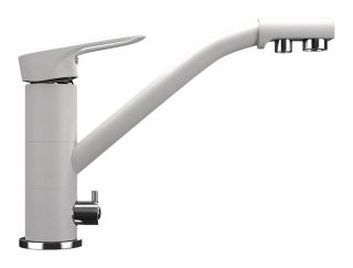 Смеситель для кухни Ulgran Classic U-010-341 с дополнительным краном для питьевой воды ультра-белый